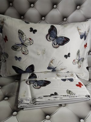 Butterfly сатинова постільна білизна. Євро розмір. Dijital Belizza Туреччина. 3675 фото