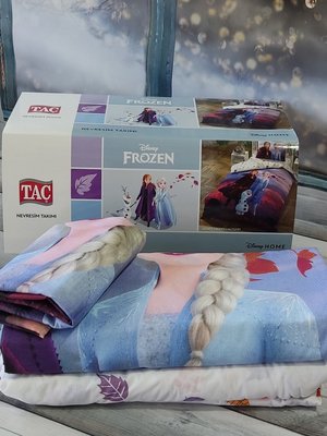 Frozen полуторна дитяча постіль. Ранфорс. TAC Туреччина. 10113 фото