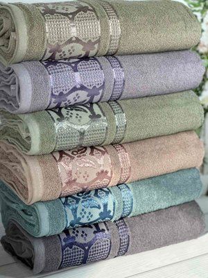 Koza Durul махрові рушники 50х90см., 6 шт/уп. Туреччина 5832 фото
