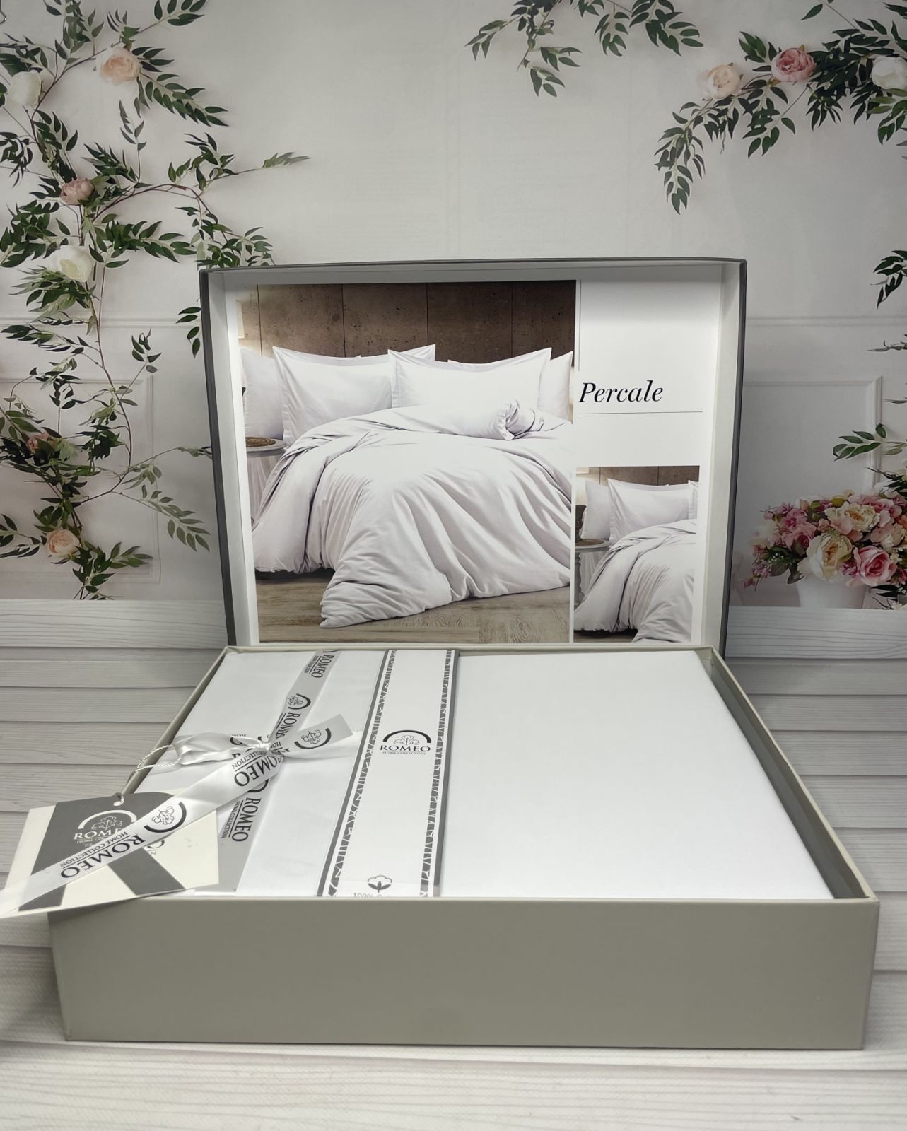 Комплект постільної білизни Romeo Percale, євро, білий
