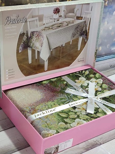 Jackline Туреччина.Prateria.Гобеленова скатертина 160х220см.  5059 фото