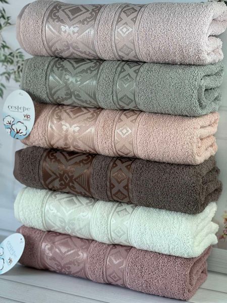 Vip cotton Falfa махрові рушники 70х140см., 6 шт/уп. CestepeТуреччина. 6177 фото