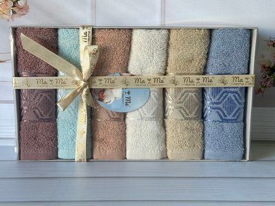 Mame rombik 30х50см., 6 шт/уп. Махровые полотенца. Хлопок. Турция 428889 фото