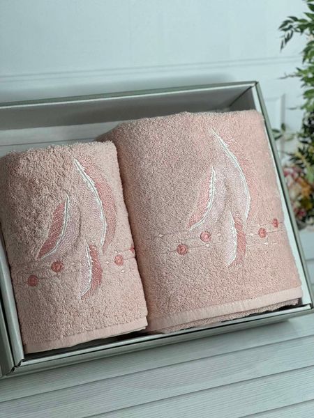 Piante pero pembe 3D 2в1 бавовняні рушники.Туреччина. 5788 фото