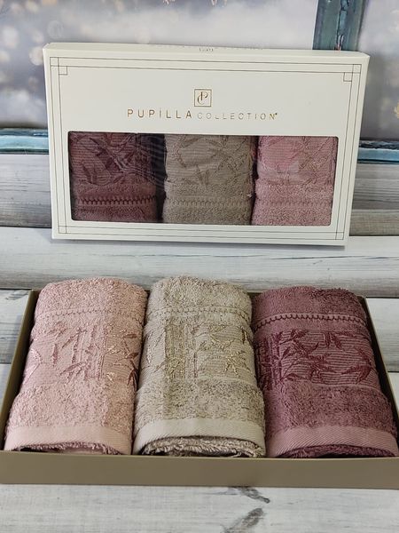 Pupilla Single kahve 30х50см., 3в1. Бамбукові рушники. 4937 kahve фото