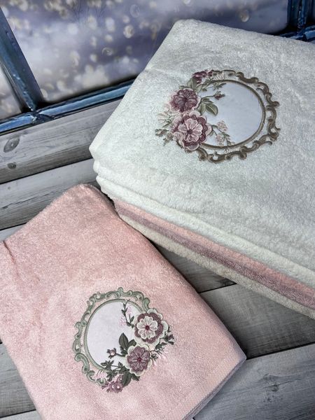 Hayal rose 3D бамбукові рушники 70х140см., 6 шт/уп. Pupilla Туреччина. 00011019 фото