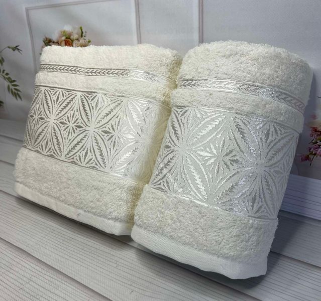 Mame konoplya krem набір 2в1 бавовняні рушники. Туреччина. 49232 фото