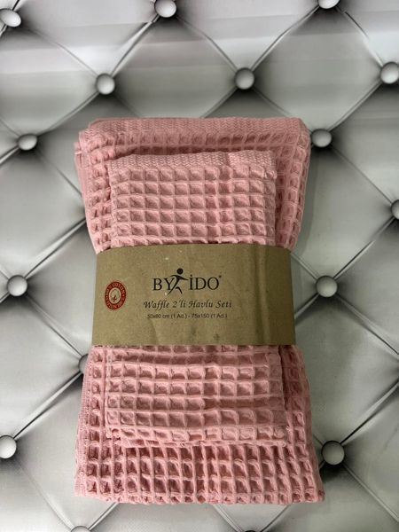 Вафельні рушники 2в1 By İdo pudra 100% бавовна, Туреччина 2558 фото