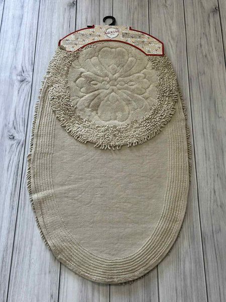 Sumbul oval bej. Килимки в ванну кімнату 2в1. Karina Туречинна 124 фото