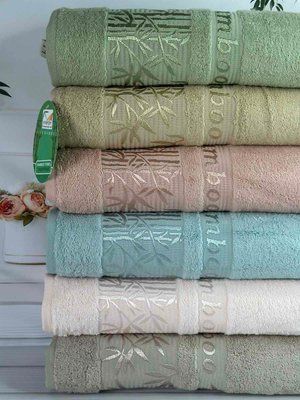 Bambuk Zumrud бамбукові рушники 70х140см., 6 шт/уп. CestepeТуреччина. 6170 фото