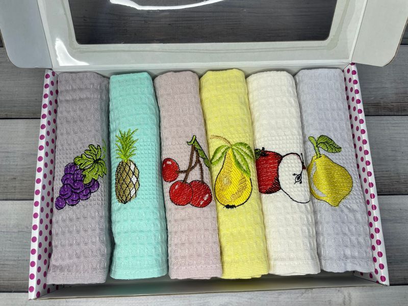 Suvari Fruit 6в1 вафельні рушники 40х60 см. Туреччина. copy_3698 фото