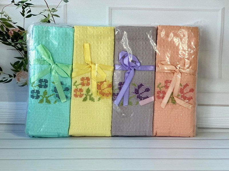 Suvari renkli вафельні рушники 40х60см., 12 шт/уп 5612 фото