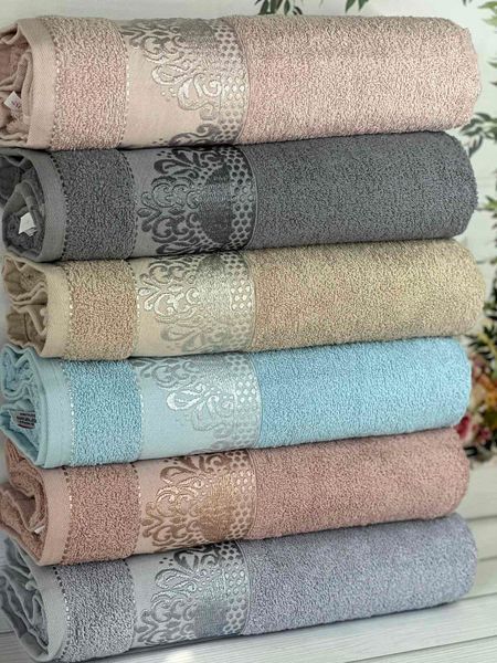 Mesale Durul махрові рушники 70х140см., 6 шт/уп. Туреччина 5826 фото