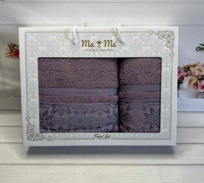 Mame orhideya mor набір 2в1 бавовняні рушники. Туреччина. 49214 фото