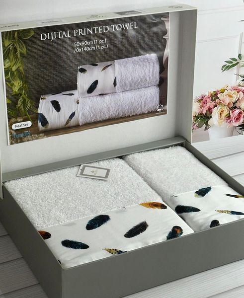 BLZ Feather 2в1 махрові рушники. Щільність 500 г/м2 Belizza Туреччина 3670 фото