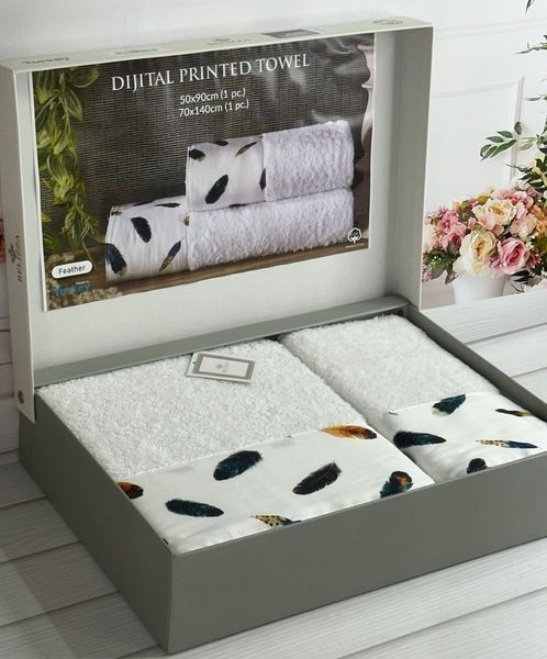 BLZ Feather 2в1 махрові рушники. Щільність 500 г/м2 Belizza Туреччина 3670 фото