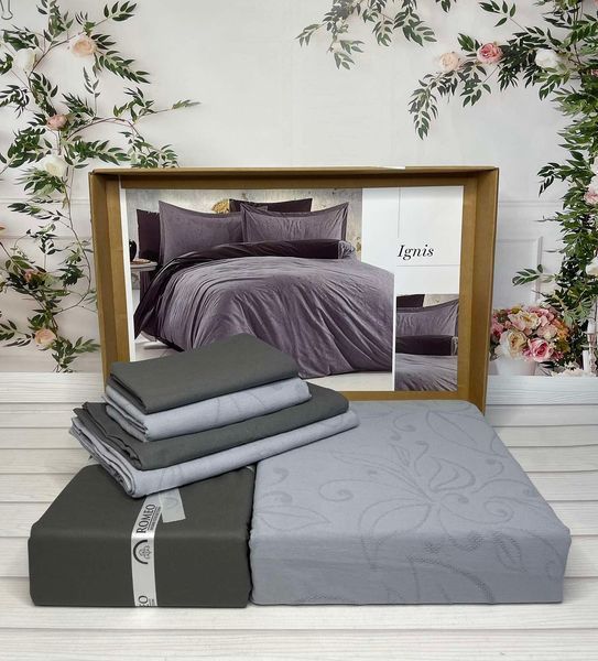 Ignis poplin жаккардова постіль, євро розмір. Romeo home Туреччина. 1013 фото