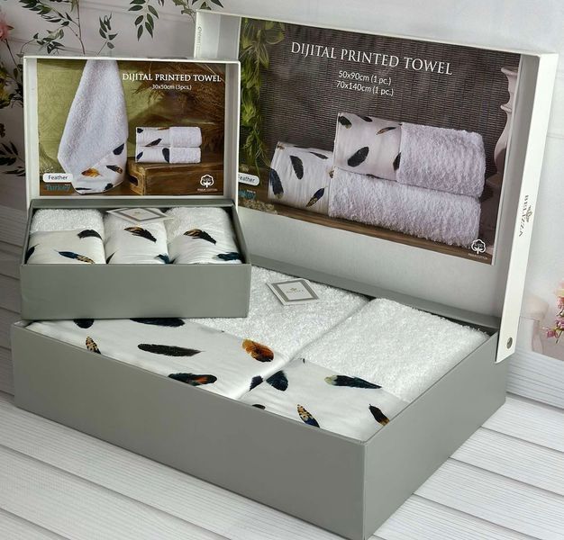 BLZ Feather 2в1 махрові рушники. Щільність 500 г/м2 Belizza Туреччина 3670 фото