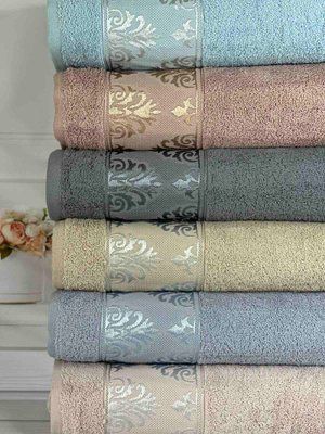 Payitaht Durul махрові рушники 50х90см., 6 шт/уп. Туреччина 5854 фото