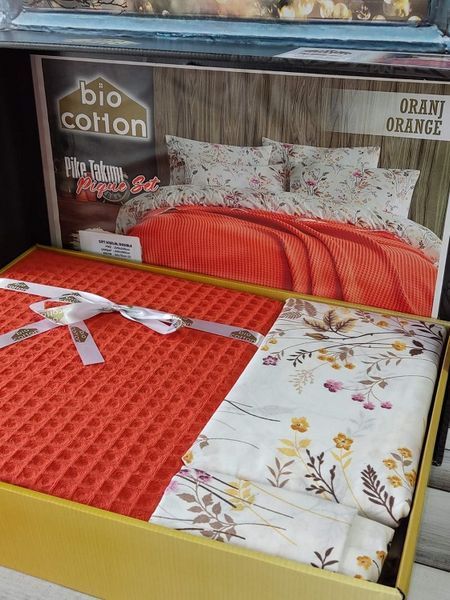 Oranc Літній набір з вафельним покривалом. Bio Cotton Туреччина 4534 фото