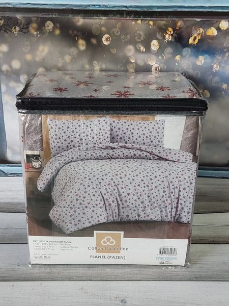 41847 фланелева постіль, євро розмір. Cotton collection Туреччина 5112 фото