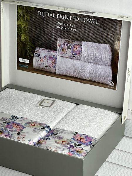 BLZ Rozy 2в1 махрові рушники. Щільність 500 г/м2 Belizza Туреччина 3674 фото