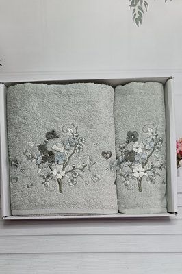 Piante sacura mint 3D 2в1 бавовняні рушники.Туреччина. 57977 фото
