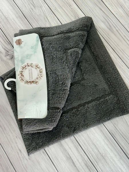 Kvadrat antrasit. Килимки в ванну кімнату 2в1. Pammuks Collection Туреччина 5584 фото