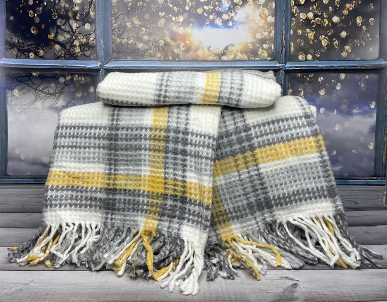 Yellow плед вафелька 130х170 см. Merinos Туреччина.  39393 фото
