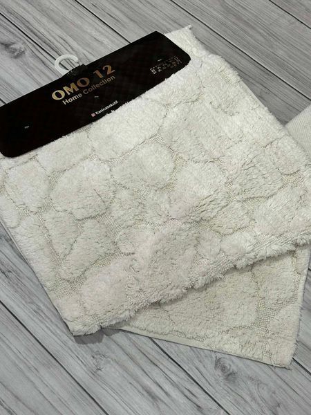 Tas krem. Килимки в ванну кімнату 2в1. Omo home Туреччина 5686 фото