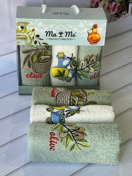 Mame olive 3в1 Махрові рушники 30х50см. Бавовна. Туреччина. (42825557) 42825557 фото