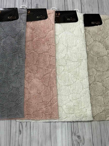 Tas krem. Килимки в ванну кімнату 2в1. Omo home Туреччина 5686 фото