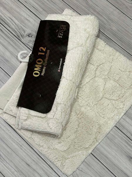 Tas krem. Килимки в ванну кімнату 2в1. Omo home Туреччина 5686 фото
