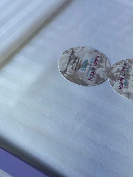 Євро розмір. Постільна білизна. Однотонний в полоску (страйп) Поликотон. Happy cotton Туреччина 05 hp5 фото