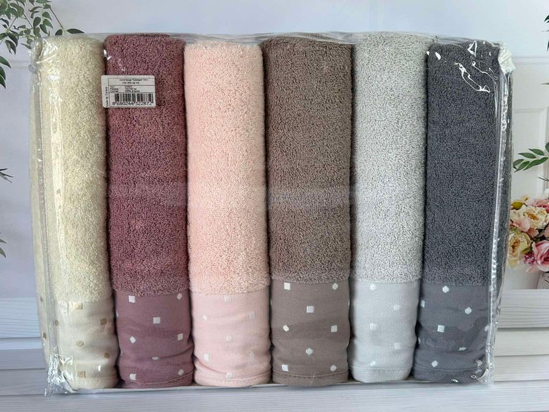 Vip cotton Inci махрові рушники 50х90см., 6 шт/уп. CestepeТуреччина. 6178 фото