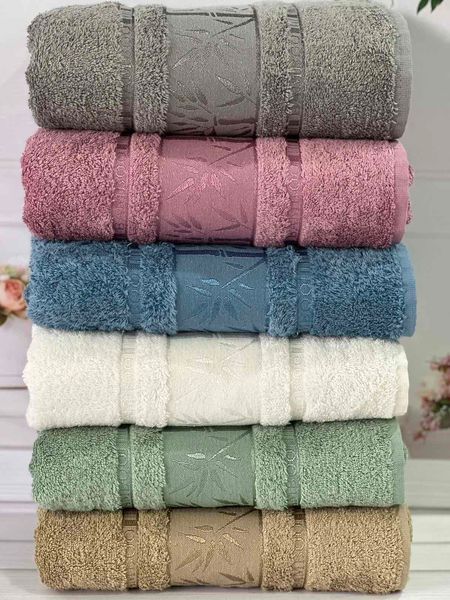 Bamboo бамбукові рушники 50х90см., 6шт/уп. Sweet dream Туреччина 5763 фото